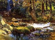 River Landscape with Deer Frederick Arthur Bridgman